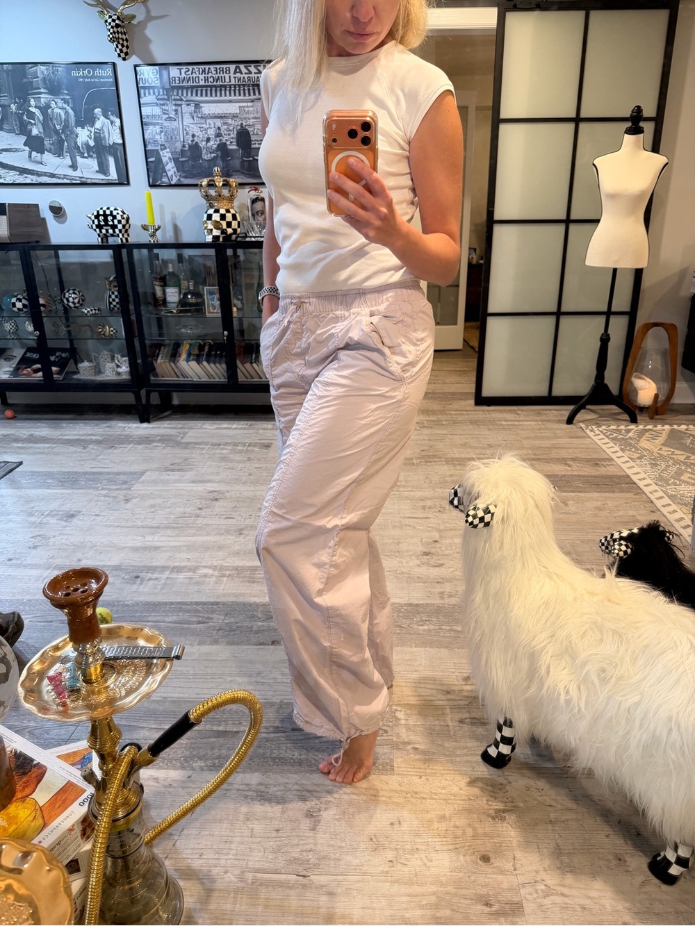 Zara Lilac Wide-Leg Drawstring Pants